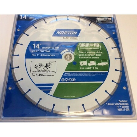 Gator Finishing 14 in. Segmented Rim Diamond Saw Blade 241446